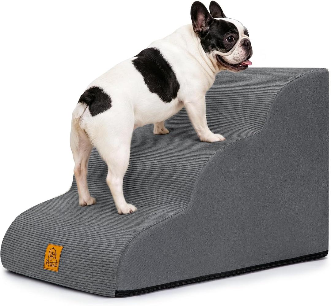 Dog Stairs for Small Dogs and Cats, 3-Step Dog Steps for Couch, 15.7" H