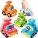 ALASOU Dinosaur Taxi Car Toys for 1 2 Year Old Boy|Baby Toys 12-18 Months|1 2 Year Old Boy Birthday Gifts for Infant Kids|Cars for Toddlers 1-3