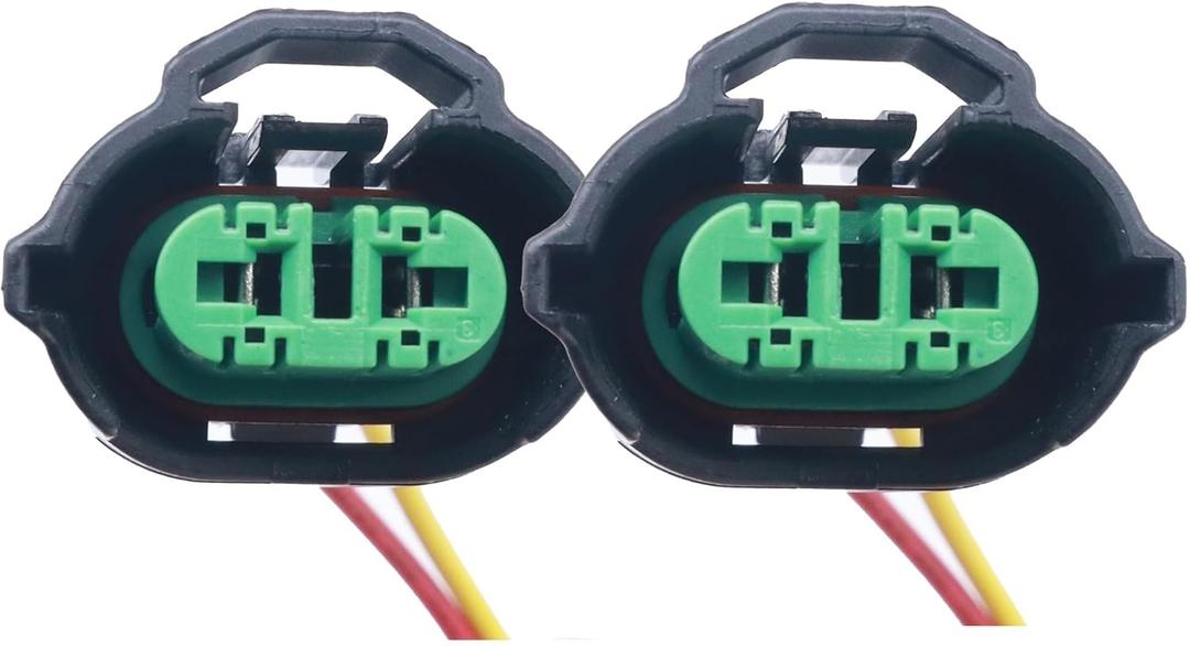 HiSport 2PCS H8 H9 H11 880 881 Female Adapter Wire Connector Headlight Fog Light Wiring Harness Retrofit Pigtail Compatible with Toyota GMC Chevy Honda Jeep Ford Dodge Bulb LED Headlamp