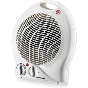 Homeleader Space fan heater, 2-Speed Small Portable Heater with Thermostat, Tabletop/Floor Ceramic Heater for Office&Small Space (white-ct)