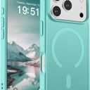 SUPFINE Magnetic for iPhone 17 Pro Case (Compatible with MagSafe)(Military Grade Drop Protection) Translucent Matte Shockproof with Anti-Fingerprint Phone Cover,Blue Green