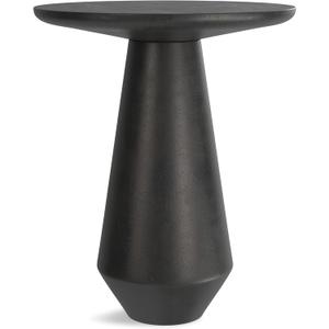 SIMPLIHOME Gloria Cast Aluminum Side Table in Graphite, 15.75-inch Round, Powder-Coated Metal Accent Table for Living Room, Bedroom, Assembled