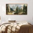 ARPEOTCY Rustic Landscape Wall Art, Rustic Nature Mountain Prints 20×40 in