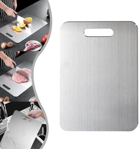 Titanium Cutting Board - 100% Pure for Kitchen - Cutting Edge Hygiene & Durability, Home Cooking (2 Pcs)