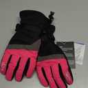 MCTi Ski Gloves,Winter Waterproof Snowboard Snow 3M Thinsulate Warm Touchscreen Cold Weather Women Gloves Wrist Leashes (Medium, Rose red)