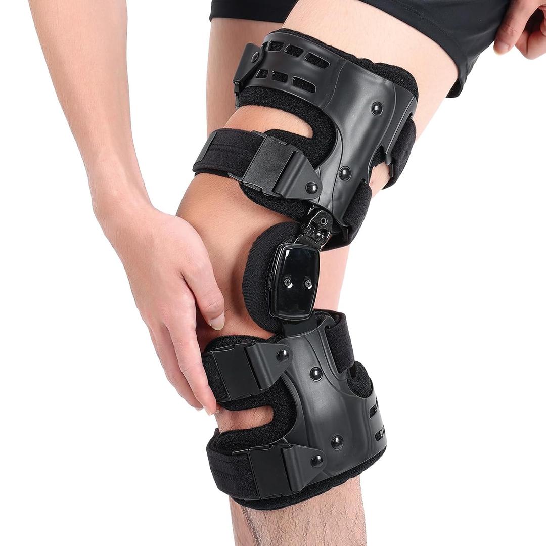 OA Knee Brace for Arthritis Pain Relief, Unloader Knee Brace for Medial & Lateral Compartment Osteoarthritis, Bone on Bone Knee Joint Pain, Degeneration Knees Support (Left)