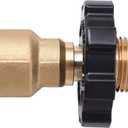 Flame King Propane Tank Adapter POL to QCC1 Type Converts Propane Tank from Old to New Connection
