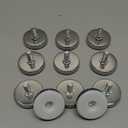 Antrader 12 PCS Adjustable Screw On Leveling Feet M10 x 20mm Thread Furniture Glide Legs 50mm(2") Base Diameter