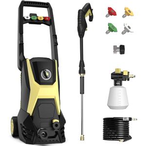 Pressure Washer - 4800PSI 3.2GPM Max Electric Power Washer with 20FT Hose and 35FT Cord, 500ML Foam Cannon 4 Nozzles Power Washer Electric Powered for Car, Driveway, Patio