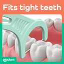 Plackers Micro Line Floss Picks - Intense Mint, Floss Fiber Made Without PTFE, 300 Count