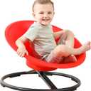 Spinning Chair for Autistic Kids, Sit and Spin Autism Toys for Age 3+, Sensory Swivel Chair Enhancing Motor Skills, Educational Indoor & Outdoor Toys (Red)
