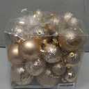 Christmas Ornaments for Xmas Trees,Champagne Shatterproof Christmas Ball Ornaments (32 pcs)
