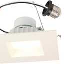 Westinghouse 5247000 14 Watt (100 Watt Equivalent) 5-6-Inch Square Recessed LED Downlight with Color Temperature Selection, Dimmable, Energy Star, Medium Base, White Trim