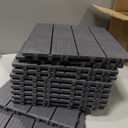 Plastic Interlocking Deck Tiles, 12pcs, 12"x12" Each, Dark Grey