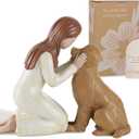 Pet Memorial Gifts for Dogs: Loss of Dog Sympathy Bereavement Remembrance Gift for Dog Lover - Golden Retriever Statue Decorations (6.9" x 5.7") (Medium)