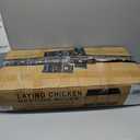 Chicken Nesting Boxes, 3 Hole Metal Chicken Egg Laying Box with Swing Perch and Rollout Egg Collection for Chicken Coop (Red)