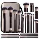 Professional Makeup Brushes BS-MALL With Travel Case - Kabuki Brush Eyeshadow Brush, Concealer Brush, Blush Brush Bronzer & Foundation Brush 20 Pcs, Labeled Daily Use & Versatile Occasions