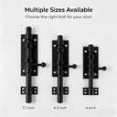 Barrel Bolt Latch,6.3 inch Slide Bolt Gate Latch,14mm Bolt Heavy Duty Shed Door Latch,304 Stainless Steel Black Finish Door Lock Latch for Barn, Wooden Fence, Slide,Door (1, Black)