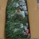 Christmas Garland,Christmas Garland with Lights, Christmas Decoration,9FT/2.7M, for Mantle, Home, Stairs, Fireplace, Porch, Door,Indoor/Outdoor (Green)