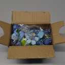 Faux Flower Heads Mini Orange Artificial Flower Heads Fake Flowers Combo with Stems Rose Peony Dahlia Daisy Small Silk Flower Heads for Craft DIY Garland Wedding Party Baby Shower Home Decor, 80Pcs