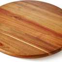 Acacia Wood Lazy Susan, Wood Turntable Tray Cabinet Organizer,14" (14"-wood)