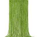 YAXINRUI 12 PCS St. Patricks Day Beads Necklace, Christmas Bead Necklaces, Light Green Mardi Gras Beads, 33 Inch Light Green Bead Necklaces for Mardi Gras St. Patricks Day Christmas Festive Events