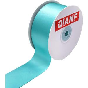1 1/2 Inch Wide Satin Ribbon Teal Blue Ribbon for Gift Wrapping Hair Bow Chair Sash Valentine's Day Wedding Birthday Party Invitation Decorations Floral Craft Sewing, 25 Yards (1 1/2"-25Yard, 323-Teal Blue)