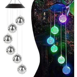 Solar Wind Chimes Outdoor, HeiPen Solar Lights Outdoor Waterproof, Decor for Garden, Trees, Patio, Deck, Birthday Gifts for Women Mom Grandma, Unique Garden Gifts for Women (Disco Ball)