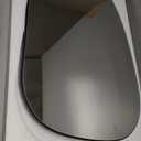 PERFNIQUE Irregular Wall Mirror Asymmetrical Mirror, 27''x19'' Black Mirror for Bathroom Bedroom Living Room Entryway, Decorative Modern Wall Decor, Wall Mounted Mirror (Black, 27''x19'')