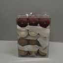 24 Pcs Neutral Matte Christmas Ball Ornaments 2.4 Inch Rustic Boho Burgundy Brown Camel Cream Xmas Bulbs Ornament Vintage Xmas Baubles Modern Christmas Decor for Tree Farmhouse Decor