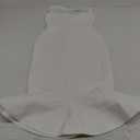 whoinshop Womens Halter Fishtail Mermaid Bodycon Knee Length Cocktail Bandage Dress (Small, White)