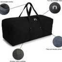 DoYiKe Extra Large Canvas Travel Duffle Bag Heavy Duty, Sports Military Camping Tent Travel Storage Black