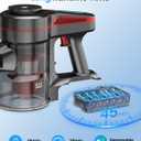 CHEBIO Cordless Vacuum Cleaner, Stick Vacuum with Powerful Suction, 45Mins Runtime Vacuum Cleaners for Home, Anti-tangle and Self-standing, 6 in 1 Lightweight Vacuum for Hardwood Floor Carpet Pet Hair