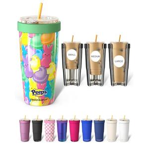 Frost Buddy Togo Buddy 30 oz Stainless Steel Vacuum Insulated Tumbler To Go Coffee Cup – Iced Coffee Cups, Iced Coffee Sleeve, Travel Mug, Thermal Cup for Hot & Cold Drinks, Dunkin Cup (Party Peeps)