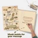 2 x Funny Fathers Day Card Gift for Dad, Land of Dad Vintage Map Design, Unique Father’s Day Gift from Kids Daughter Son, Happy Fathers Day Humor Cards