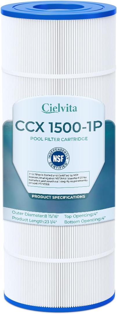 Cielvita PXST150 Pool Filter Cartridge Replacement for Hayward XStream CC1500, 4 oz Media Replaces Pleatco PXST150, Hayward CCX1500RE, CC-1500-E, Unicel C-8316, Filbur FC-1286, NSF/ANSI 50, 150 sq.ft