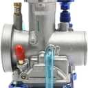 Flat Curtain Carburetor For Motorcycle Racing Carburetor Compatible For Keihin PWK 28 30 32 34mm 2T 4T Power Jet Dirt Bike Motocross Tuning(26MM PKW)