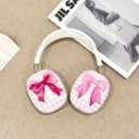 Pink Bow Case Compatible with Apple AirPods Max, Soft TPU Protective Cover, Cute Shockproof Anti-Scratch Case for Women