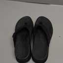 ONCAI Women's Orthotic Cushion Flip Flops Recovery Walking Sandals for Women with Arch Support Summer Comfortable Slip On Flip Flops for Womans  (10, Black)