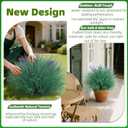 QIANYUN Fake Lavender Flowers with Greenery 13'' Tall Artificial Lavender Plant, UV Resistant Faux Outdoor Decor for Garden, Patio, Lawn, Planters (2, Green)