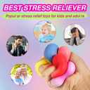 2 Pack Slow Rising Stress Cube , Dough Stress Balls Soft Fidget Squishy Toys for Anxiety Relief, Pull Stretch Classroom Prize Party Favors Toys for Kids, Small