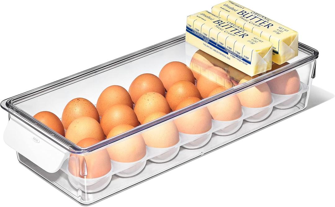OXO Refrigerator Egg Bin, One Size, Clear