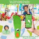 2 x Insoles for Airtag Hidden Holder, Tracker Devise Case for Kids, Comfortable Cushioned Inserts,Green Positioning Pattern Design,Anti-Slip Fit(Kid Green, M:215-240MM (Men 3-5.5/Women 4.5-7))