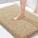 Yimobra Bath Rugs for Bathroom 32x20, Ultra Soft and Water Absorbent Bath Mats, Non Slip Plush Shower Rugs, Microfiber Thick Matts for Bathroom Floor/Tub, Machine Washable, Pure Beige