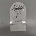 Acrylic Wedding Sign Wedding Signs for Ceremony Bubble Send Off Sign for Wedding Modern Calligraphy Arch Acrylic Table Top Sign for Wedding Reception and Event Party Table(white