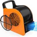 Air Mover Blower Fan, Drying Cooling Ventilating, Removable Filter Screen, 185° Rotation, 3 Adjustable Speeds, 2 AC Outlets, Portable Blower for Home, Garage, Workshop and Job Site, Orange, 12.59"D x 7.1"W x 12.6"H