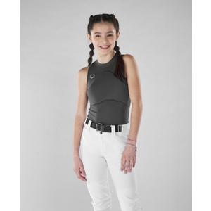 EvoShield Girls Racerback Chest Guard (Large, Grey)