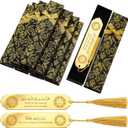 Eaasty 12 Pcs Quran Acrylic Bookmarks with Gold Tassels in Gift Boxes Eid Mubarak Bookmark Gift Ramadan Kareem Bookmark for Islamic Men Women Wedding Favors