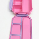 Bento Box Adult Lunch Box, Lunch Containers for Kids Girls Boys with 4 Compartments, Lunchable Food Container with Utensils, Sauce Jar, Muffin Liners, 40 Oz/5 Cup, Microwave Safe, Pink/Lavender (1200ML)