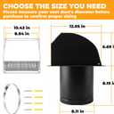 8 Inch Steel Hooded Wall Vent Cover with Screen and Backdraft Damper, Black